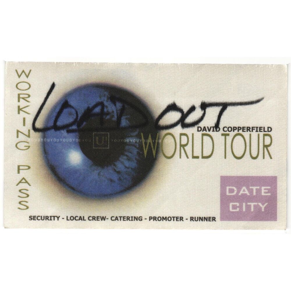 Vintage 1999 David Copperfield Magician Backstage Pass Working